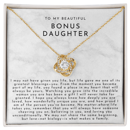 To My Bonus Daughter (A Place In My Heart) White Marble