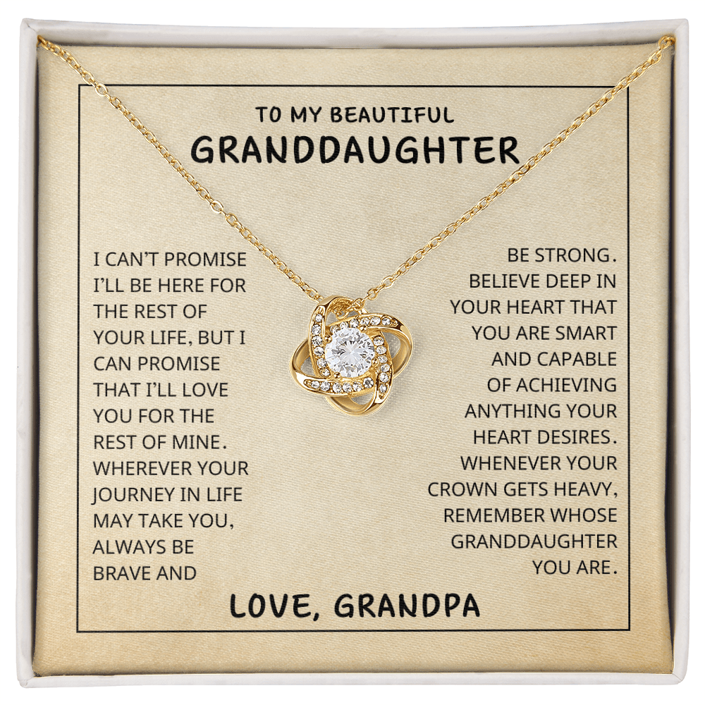 To My Granddaughter Necklace From Grandpa