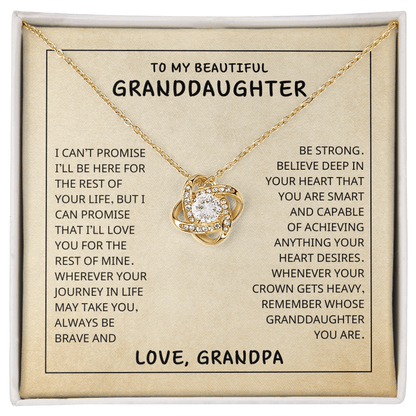 To My Granddaughter Necklace From Grandpa