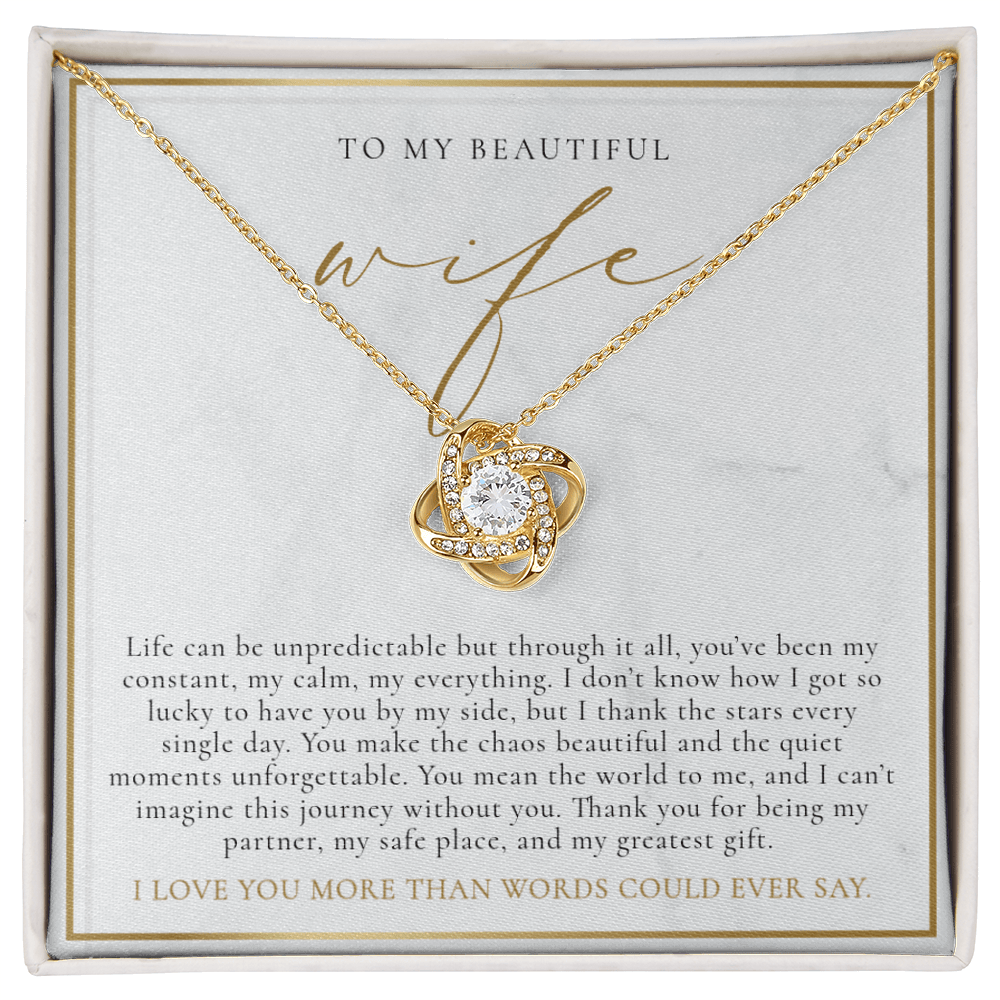Gold & Marble To My Wife Necklace