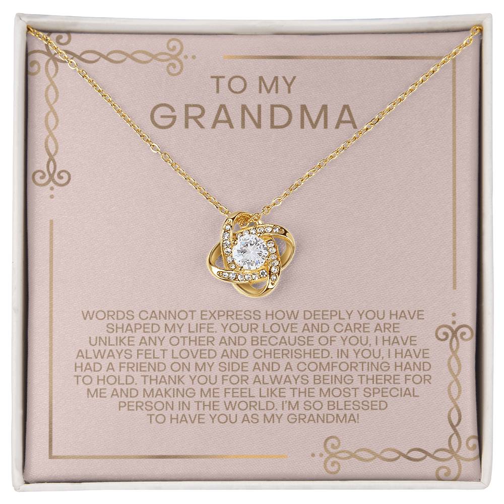 Blush and Gold Cherished Grandma Necklace