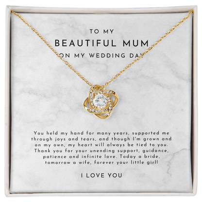 Mum Of The Bride Gift - Love Knot Necklace