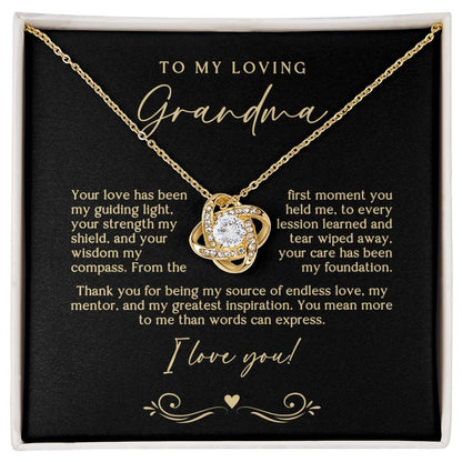 Black and Gold Endless Love Grandma Necklace