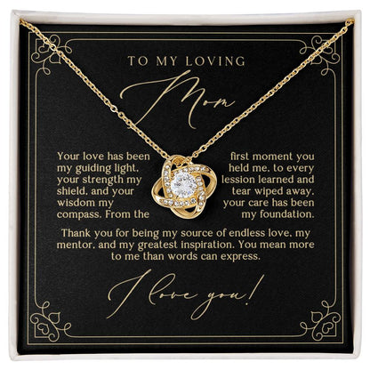 Golden Frame Endless Love Mom Necklace