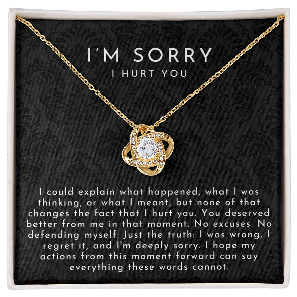 I'm Sorry Apology Necklace | No Excuses Black Lace