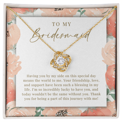 Bridesmaid Necklace | Such A Blessing Peachy Floral