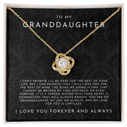 To My Granddaughter Necklace