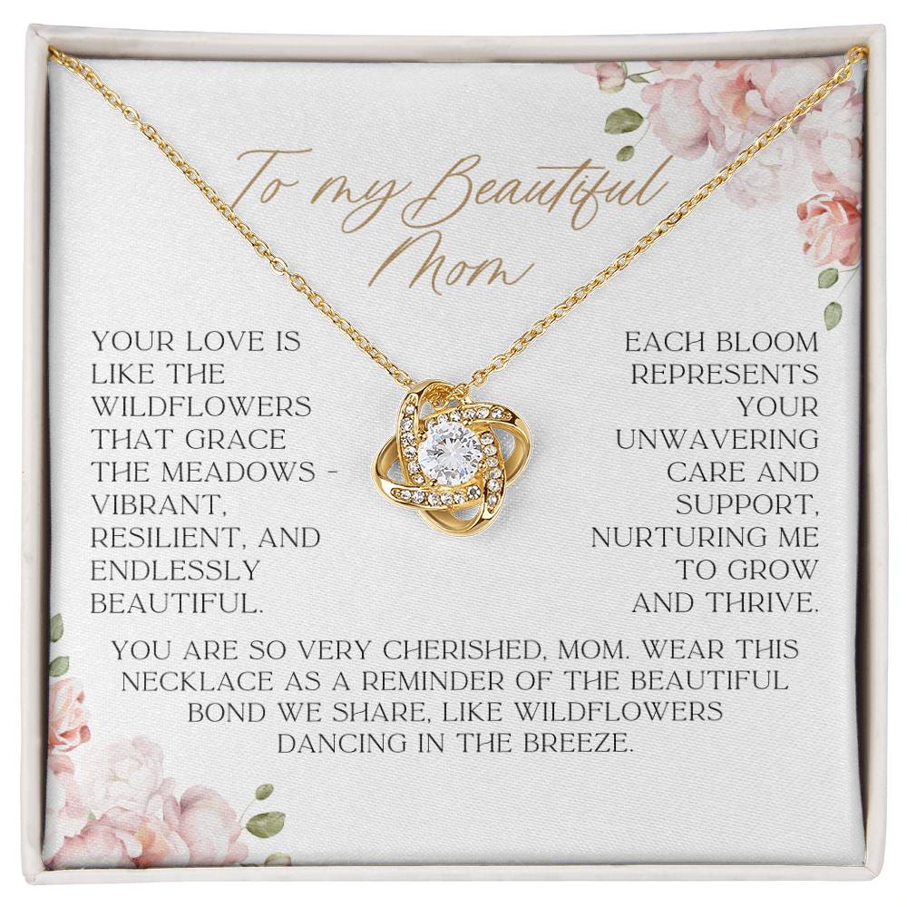 Blush Floral Beautiful Mom Necklace