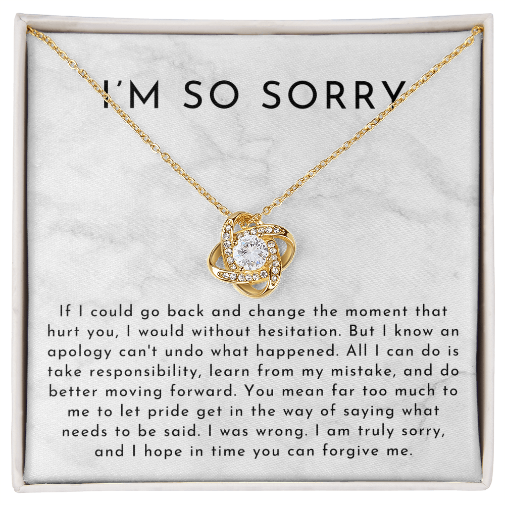 I'm So Sorry Apology Necklace | If I Could Take It Back Marble