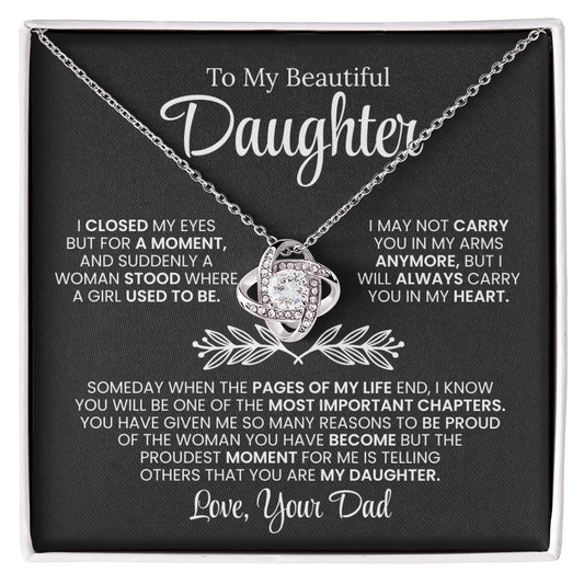 To My Daughter Necklace From Dad (I Closed My Eyes)