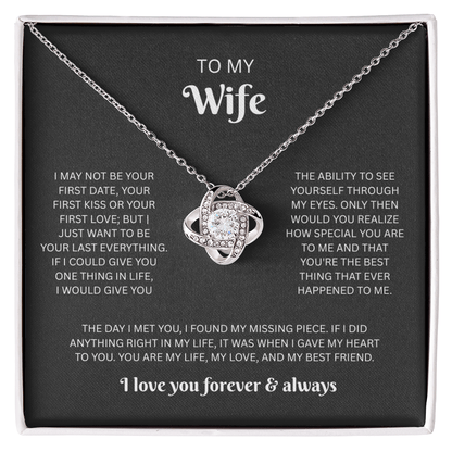 To My Wife - Love Knot Necklace