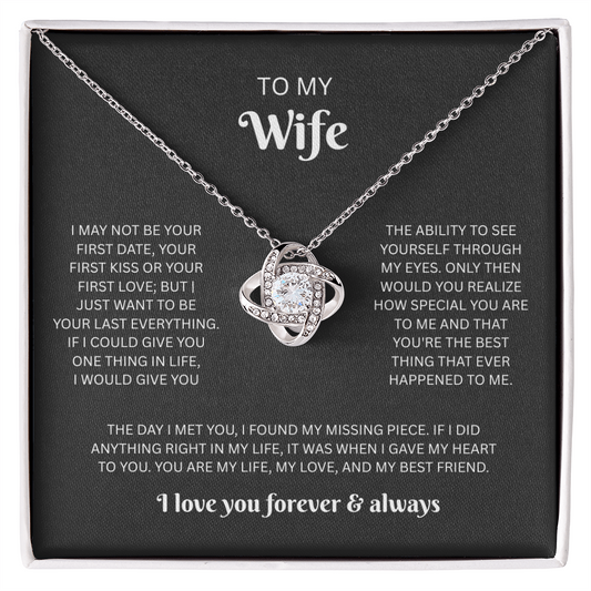 To My Wife - Love Knot Necklace