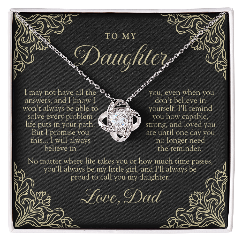 To My Daughter From Dad | Always My Little Girl Black & Gold