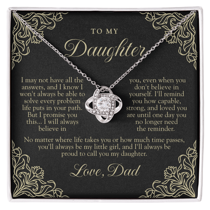 To My Daughter From Dad | Always My Little Girl Black & Gold