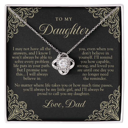 To My Daughter From Dad | Always My Little Girl Black & Gold
