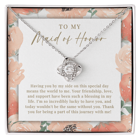 Maid Of Honor Necklace | Such A Blessing Peachy Floral