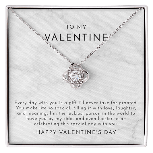 Marble To My Valentine - Valentine's Day Necklace