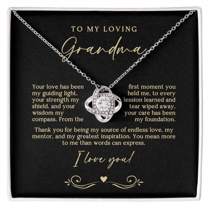 Black and Gold Endless Love Grandma Necklace