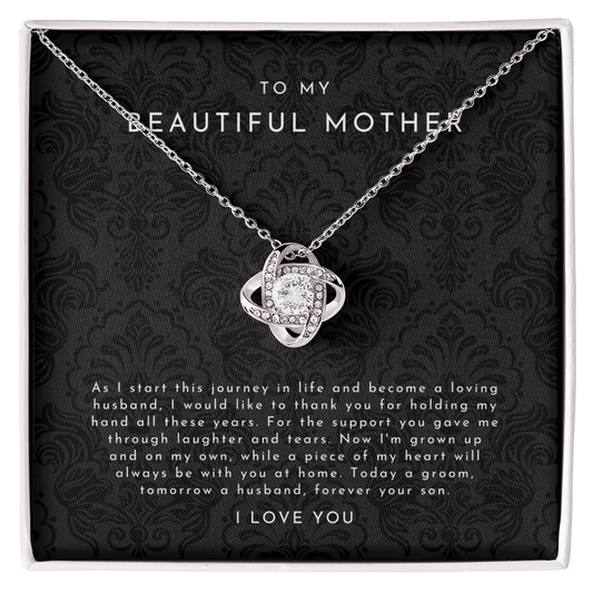 Mother Of The Groom Gift From Son - Love Knot Necklace