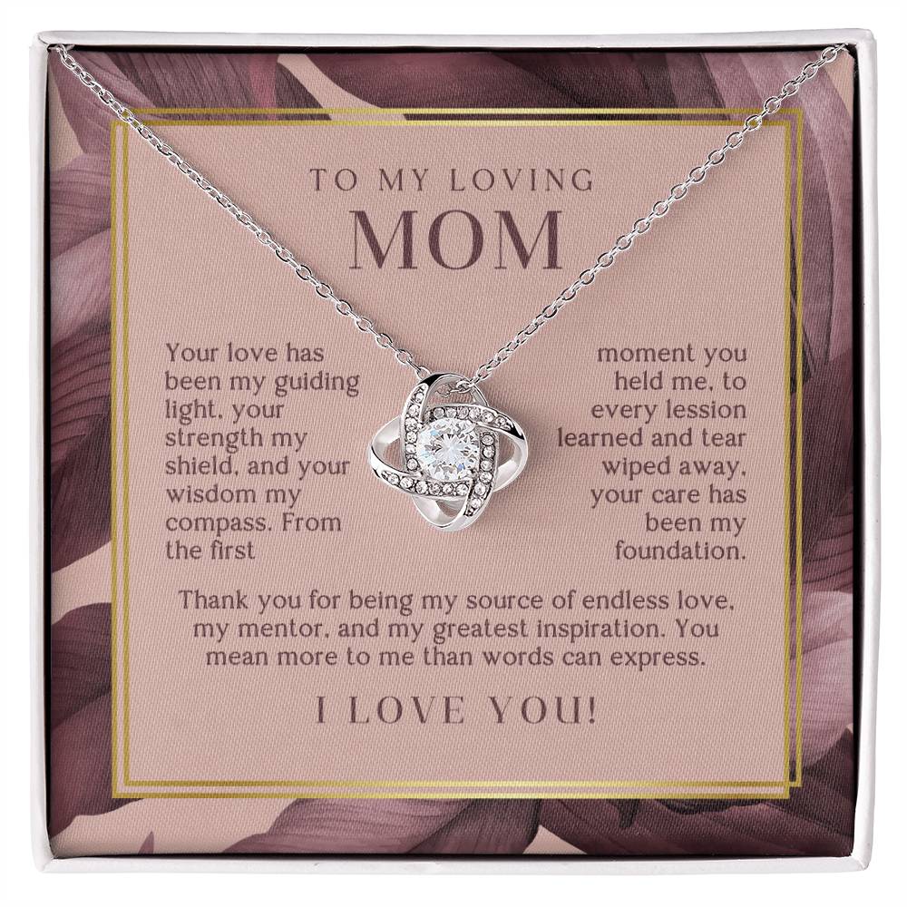 Plum Foliage Endless Love Mom Necklace