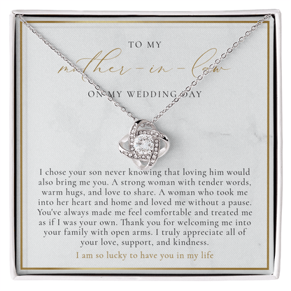 Mother In Law Wedding Gift - Love Knot Necklace