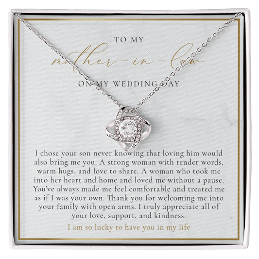 Mother In Law Wedding Gift - Love Knot Necklace