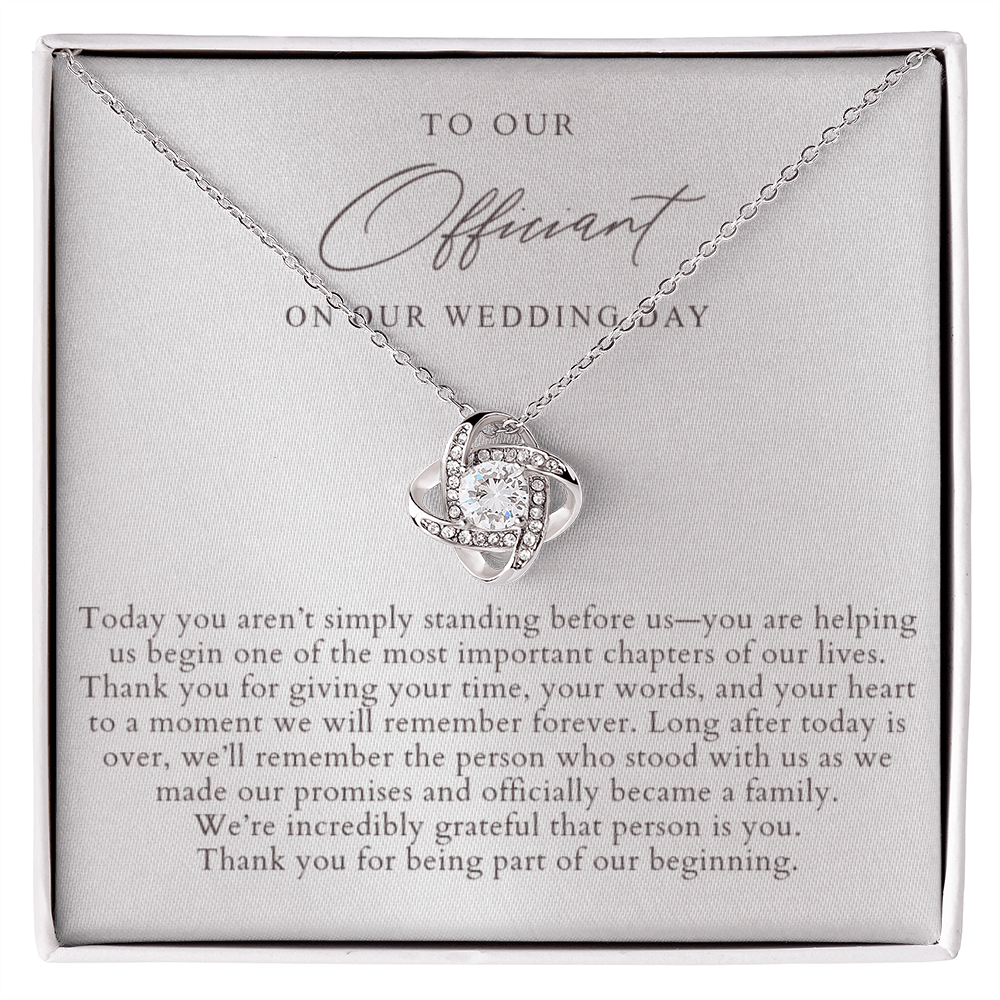Officiant Wedding Day Necklace | Elegant Pearlescence