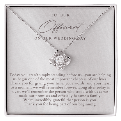 Officiant Wedding Day Necklace | Elegant Pearlescence