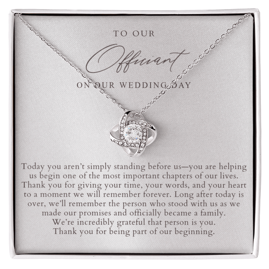Officiant Wedding Day Necklace | Elegant Pearlescence