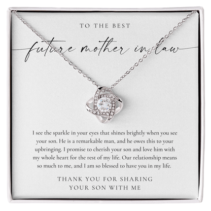 Future Mother In Law Gift - Love Knot Necklace