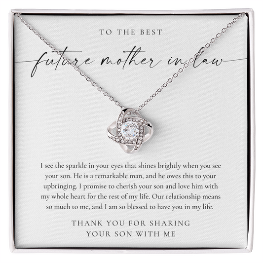 Future Mother In Law Gift - Love Knot Necklace