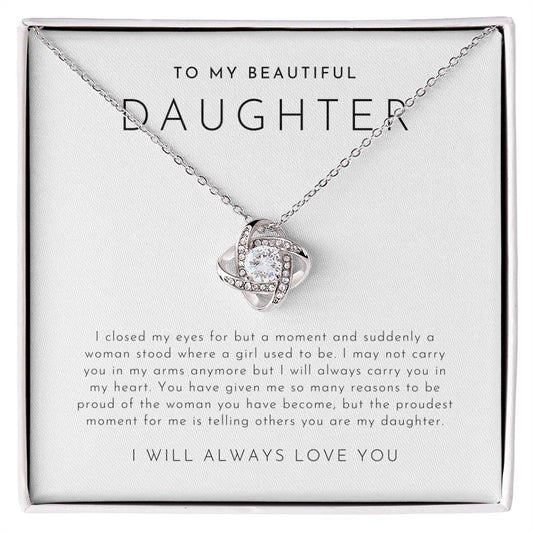 To My Beautiful Daughter (I Closed My Eyes) Necklace