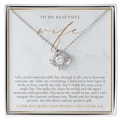 Gold & Marble To My Wife Necklace