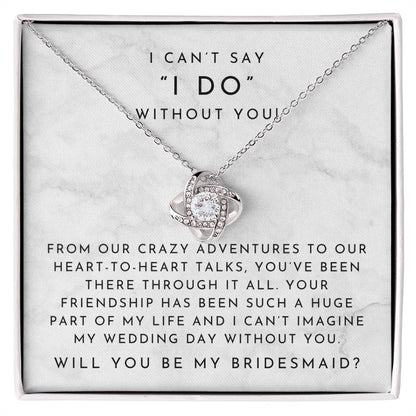 Bridesmaid Proposal Necklace | Timeless Marble