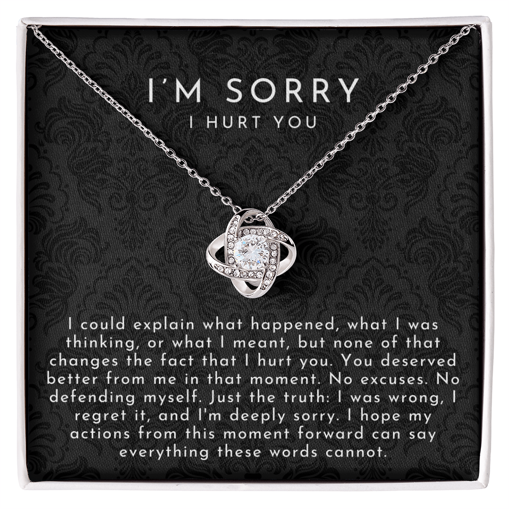 I'm Sorry Apology Necklace | No Excuses Black Lace