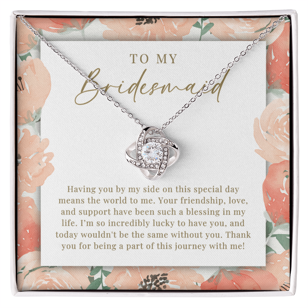 Bridesmaid Necklace | Such A Blessing Peachy Floral