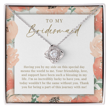 Bridesmaid Necklace | Such A Blessing Peachy Floral