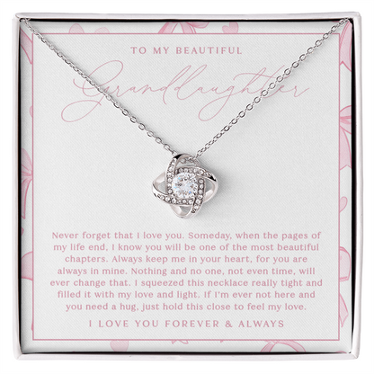 Granddaughter Gift - Love Knot Necklace