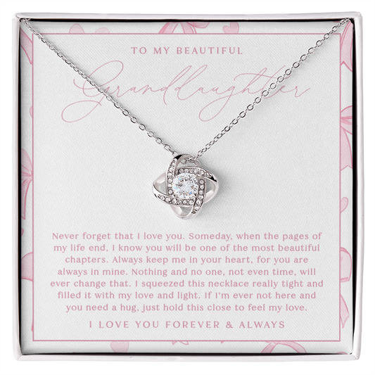Granddaughter Gift - Love Knot Necklace