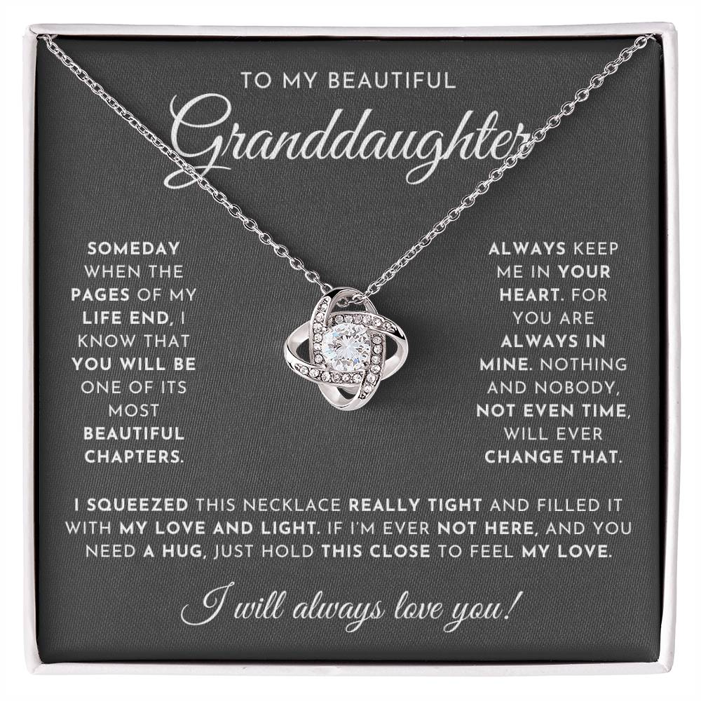 To My Beautiful Granddaughter - Love Knot Necklace