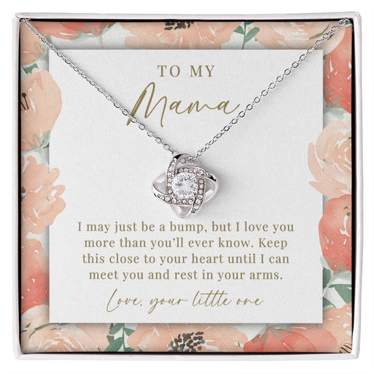 Peach Floral To Mama From The Bump Necklace