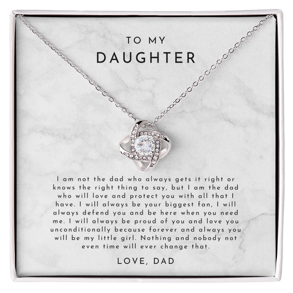 Daughter Gift From Dad - Love Knot Necklace