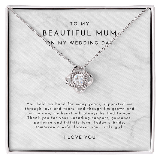 Mum Of The Bride Gift - Love Knot Necklace