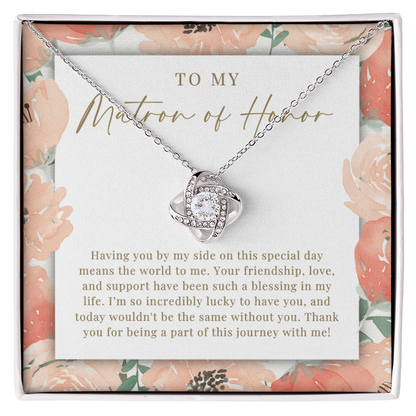 Matron Of Honor Necklace | Such A Blessing Peachy Floral