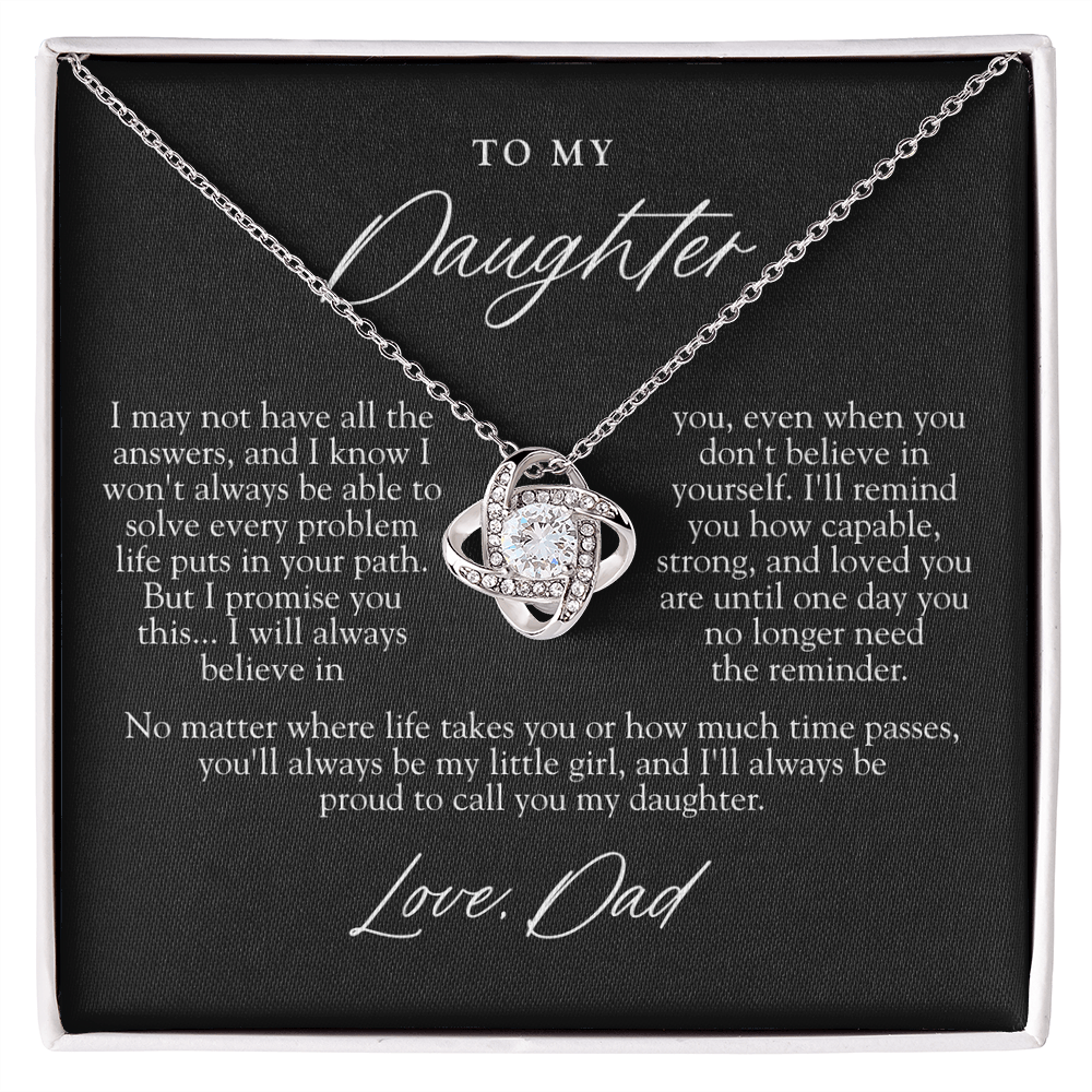 To My Daughter | Always My Little Girl Matte Black