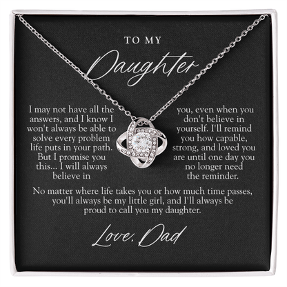 To My Daughter | Always My Little Girl Matte Black