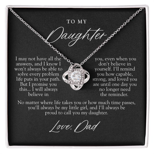 To My Daughter | Always My Little Girl Matte Black