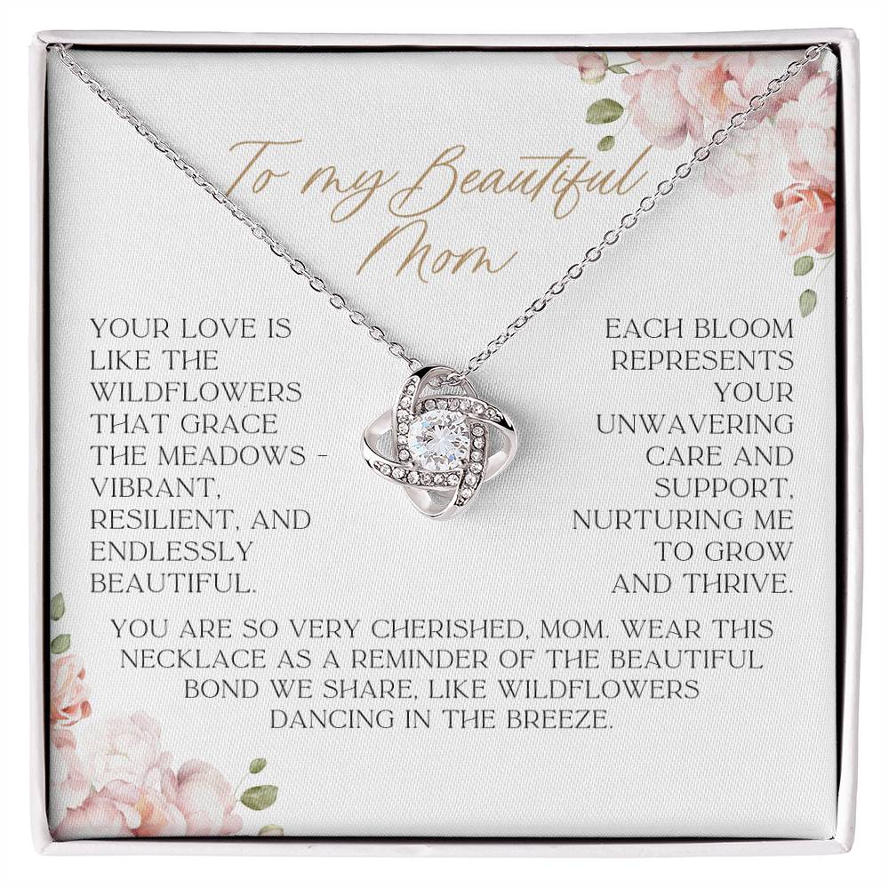 Blush Floral Beautiful Mom Necklace