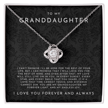 To My Granddaughter Necklace