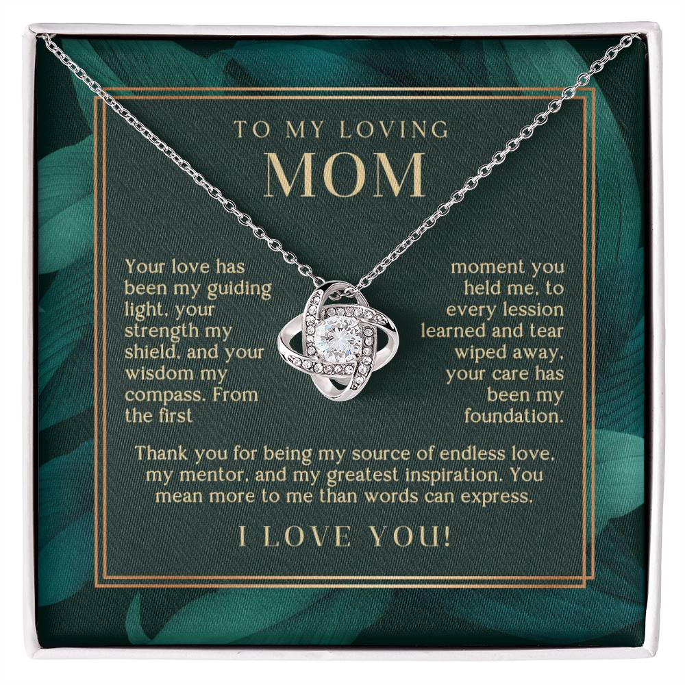 Deep Greenery Endless Love Mom Necklace